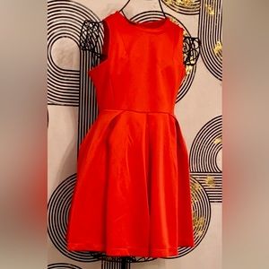 VIDEO AVAILABLE. Red Apple Aline mini Dress, sleeveless dress, red dress.